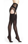 DSTM - AXON HIGH WAIST SUSPENDER TIGHTS, IN BLACK