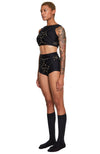 DSTM - SHIBARI THONG/TOP, IN BLACK AND GOLD