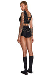 DSTM - SHIBARI THONG/TOP, IN BLACK AND GOLD