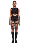 DSTM - SHIBARI DRESS, IN BLACK AND GOLD