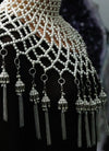 OBJECT AND DAWN - FREJA MODULAR CAPE W/ REMOVABLE CHAIN TASSELS IN SILVER