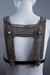 OBJECT AND DAWN - ARTEMISIA MESH TOP IN SILVER W/ LEATHER BELT