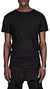 139DEC - Asymmetric Stitched T-Shirt, in black
