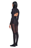 DSTM - JUNG LONG SLEEVE CROP TOP, IN BLACK