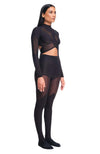 DSTM - JUNG LONG SLEEVE CROP TOP, IN BLACK