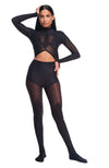 DSTM - JUNG LONG SLEEVE CROP TOP, IN BLACK