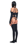 DSTM - LA MUSE BRA VEGAN LEATHER, IN BLACK