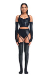 DSTM - LA MUSE BRA VEGAN LEATHER, IN BLACK