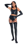 DSTM - LA MUSE BRA VEGAN LEATHER, IN BLACK