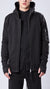 THOM KROM - Zip jacket with hood MSJ 616, in black