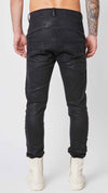Thom Krom - slim fit coated denim jeans MT57C, in black