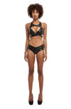 DSTM - MAYA BRA VEGAN LEATHER, IN BLACK