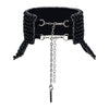 OBJECT AND DAWN - ELOHIM CLAVICLE CHOKER IN JET, IN BLACK