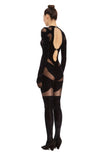 DSTM - SOLTA CATSUIT, IN BLACK VELVET