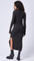 THOM KROM - Long dress with slits on the sides WD4, in black