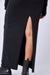 THOM KROM - Long roll neck dress WD5, in black