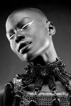 OBJECT AND DAWN - EINGANA MODULAR CHOKER W/REMOVABLE TASSELS in black
