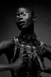 OBJECT AND DAWN - EINGANA MODULAR CHOKER W/REMOVABLE TASSELS in black