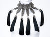 OBJECT AND DAWN - EINGANA MODULAR CHOKER W/REMOVABLE TASSELS in silver